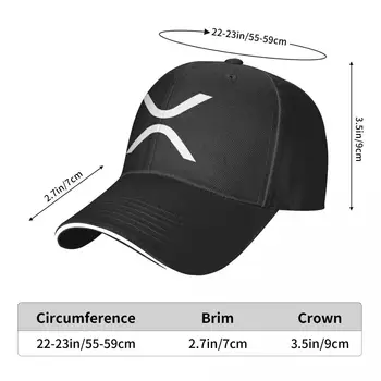 Унисекс Памучен шапка за жени и мъже XRP Модерна бейзболна шапка Регулируема Градинска градинска шапка