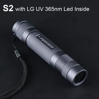 Грей Ескорт S2 UV Фенерче с LG UV 365nm Led Linterna 5 W Мощен Факел 18650 Светкавица Ултравиолетова Ултравиолетова Лампа