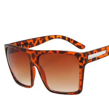 Луксозни квадратни извънгабаритни градиентные слънчеви очила Дамски Маркови дизайнерски рамки за PC Класически нюанси с нитове Женски мъжки модни очила UV400