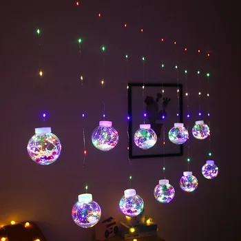 Нова LED Завеса Струнен Светлинна Топка на Дядо Коледа, Коледа, Нова Година 2022 Коледна Украса за Дома за Коледа Навидад Украсата на Елхата