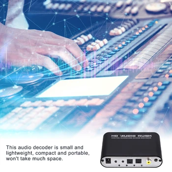 5.1-Канален аудио декодер SPDIF Коаксиален към RCA DTS на AC3 Оптичен Цифров Усилвател Аналогов Преобразовательный Усилвател на HD Audio Rush EU/US Plug