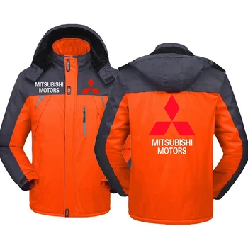 Мъжки зимни якета с логото на Mitsubishi Motors с логото на колата, сгъстено windbreakers, палта, Водоустойчив топло Градинска облекло за двойки, защитена от студ