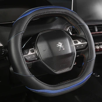 за Peugeot 308 от 2021 марка DERMAY Покриване на волана на колата е от въглеродни Влакна + ИЗКУСТВЕНА кожа Автоаксесоари интериор Coche