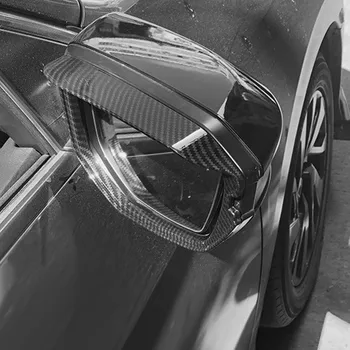 За Honda Civic 10th 2016 2017 18 2019 Странична врата за обратно виждане на автомобила управляемият огледало Дъжд рамка за вежди тампон ABS въглеродни влакна 2 бр.