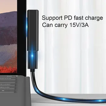 Новост за Microsoft Surface Pro 3-6 Go USB C PD Бързо Зареждане на Plug Конвертор за Surface Book с USB Тип C Женски Адаптер Конектор
