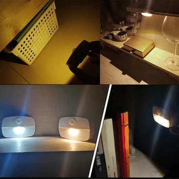2021 Нов LED Сензора за Светлина, Захранван С Батерии Безжичен Стенен Лампа нощна светлина, Без Отблясъци, Коридор, Килер LED Лампа На Вратата на Гардероба