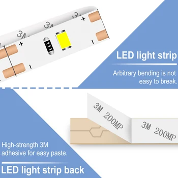 Led лентата е 5 В USB Гъвкава Лампа Лента Led Осветление Лампа Ивица 0.5 M 1 M 2 M, 3 M И 4 M И 5 M Шкаф Лампара Фоново Осветление