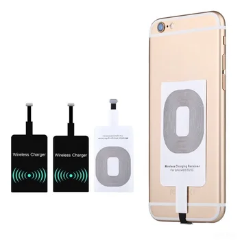 Приемник за Безжично Зареждане Qi За iPhone 7 Plus 6s 5s Micro USB Type C Универсално Бързо Безжично Зарядно за Samsung, Huawei, Xiaomi