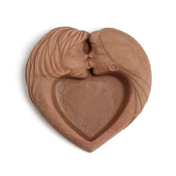 Направи си САМ Формата за сапун от смола във формата на сърце с чифт Силиконови форми за целувки, Ръчно изработени Декоративни Инструмент за баня