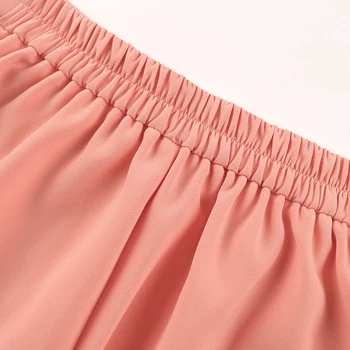 Дамски панталон с висока талия Розови Елегантни Широки панталони с ластик, Жените Африканска мода Ежедневни Офис Бизнес облекло Нова