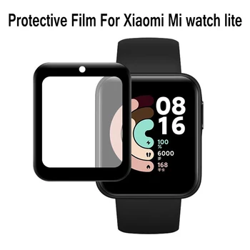 Защитно фолио за Xiaomi Mi watch lite/Redmi watch 1-2-3шт 3D Филм с извит Край Прозрачен Филм за пълно покритие на Екрана, защитена От надраскване