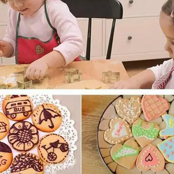 6 бр./компл. Коледни Кутии за бисквити от Неръждаема Стомана 3D Форма за бисквити Захар Торта занаят Десерт направи си САМ Украса на Битови Инструменти за печене