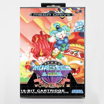 Игрална карта Wonderboy III Monster Lair 16-битова MD За Sega Mega Drive/ Genesis с Търговците на предавателна