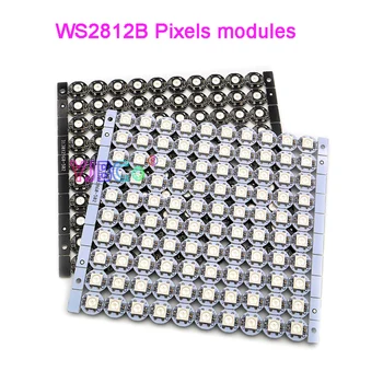 100 Бр. WS2812B LED индивидуално адресуемый WS2811 rgb IC 2812b led радиатор (10 мм*3 мм) 5050 SMD RGB Вградени