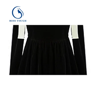 Френското черно бархатное рокля за жени с дълъг ръкав Y2k мини рокля с лък Дизайн Винтажное пълномаслено рокля Корейски 2022 Пролетна вечер облекло