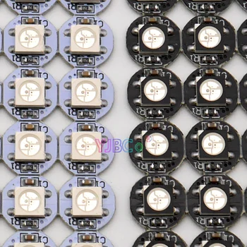 100 Бр. Led чип WS2812B и радиатор 5 В WS2812 5050 RGB WS2811 IC Ingebouwde Пикселова модули