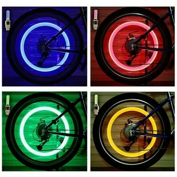 Прът клапан LED Прахоустойчив капачка Украса Флуоресцентно осветление, Лампа За Велосипеди под Наем Автомобил, Мотоциклет, Колело Гуми Светлина