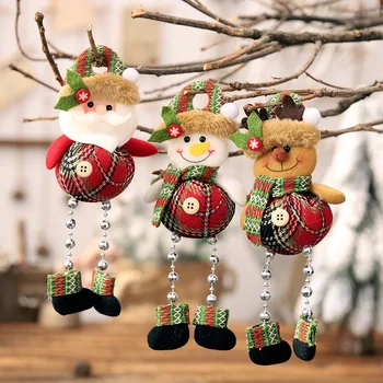 Коледна Кукла Висулка за Украса, Дядо Коледа, Снежен човек Автомобилни Украса Коледен Подарък Елф за Домашна Коледна Елха Декор Подаръци