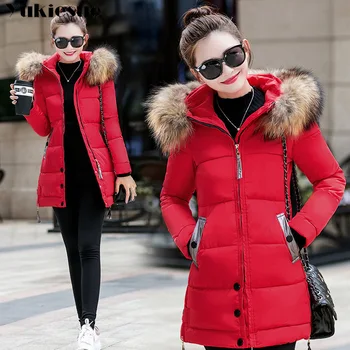 Зимно палто дамски дрехи 2019 нова мода топло памучно дамско палто кадифе однотонная яке дамски парк с ципове ежедневни дамски яке