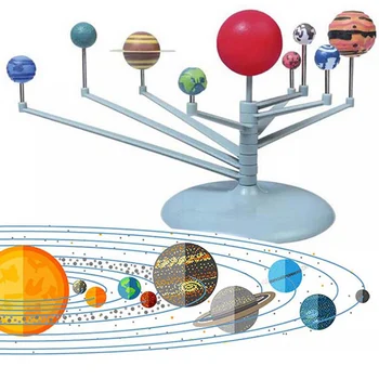 Детски играчки направи си САМ Комплект Модел на Слънчевата Система от Девет Планети, Планетариум и Астрономия Научен Проект на Детски Подарък Играчка за ранно Образование на детето