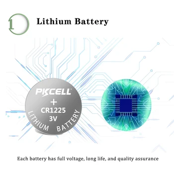 500x PKCELL CR1225 CR 1225 3 - вольтовая батерия за тласък елементи 3 В BR1225 DL1225 EBR1225 ECR1225 3 литиеви батерии за монети с бутони