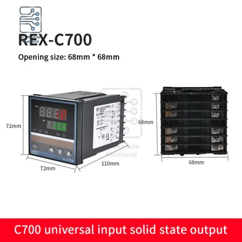 Регулатор на температурата REXC-700 Цифров PID Регулатор на температурата REX Термопара SSR+SSR40DA 40A REX-C700 220 В