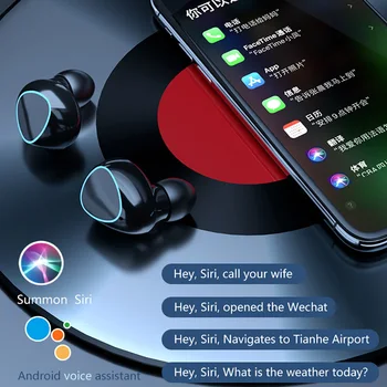 Безжични Слушалки TWS Bluetooth-съвместими Слушалки 9D Стерео Спортни Водоустойчиви Слушалки Слушалки Зарядно Устройство За микрофон
