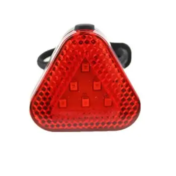 Най-новият Червен триъгълник Задна светлина Тройна режим на светкавицата Водоустойчив фар на Велосипед Планинският велосипед, Каска лампа Сигнална лампа за сигурност ГОРЕЩА