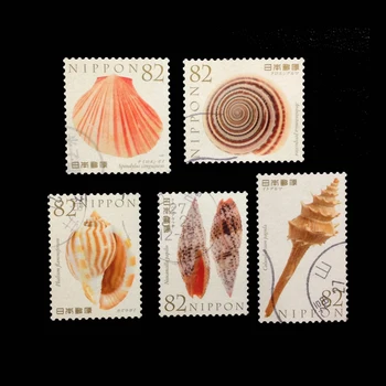 5 БР. Летни писма във формата на миди Японски Пощенски Марки С Пощенски Знак За Събиране