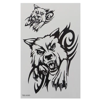 1 лист за Временна Татуировка Стикер Вълк Скорпион Дракон Тялото Ръка Художествена Стикер Водоустойчив