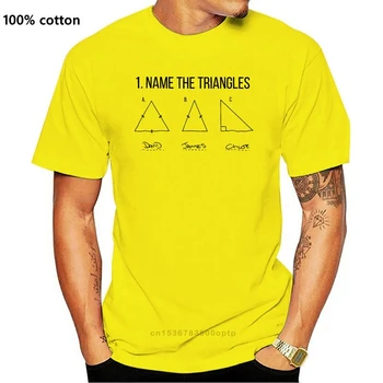 Новост Математическа Тениска Името На Триъгълници Изпит Отговор Учител Колеж Шега Подарък Забавна Тениска