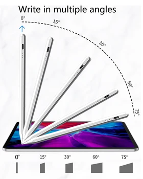 За iPad Молив с Наклон отклонение на дланта,Apple Молив 2 1 Стилус за iPad, за Pro 11 12,8 Air 3 4 2020 2021 2018 2019 Apple Дръжка
