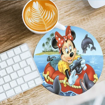 Персонални Готина Мода Disney Minnie Силикон кръгла подложка за мишка за игра на мишката Противоскользящий Лаптоп за PC Подложка за мишка, Подложка за мишка игри
