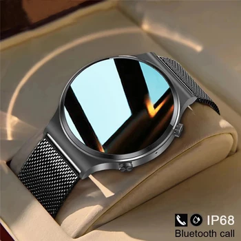 2021 Нови Стоманени Смарт Часовници За мъже Bluetooth Предизвикателство 30 М Водоустойчива Смарт часовници с пълен сензорен екран за Android и IOS и Атлетик Фитнес-тракер