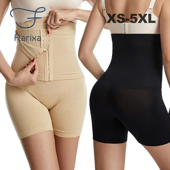 Flarixa XS-5XL Бикини с висока талия и плосък корем За отслабване, Тренажор за талия, Контрол на корема, Оформяйки Панталони Плюс Размер, Безшевни къси Панталони за сигурност