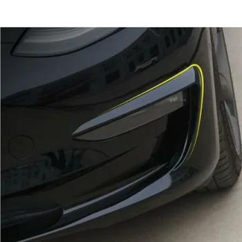 Автомобилни Аксесоари От Въглеродни Влакна, и Черен Стикер на Предния Противотуманная Фара Крушка Тампон за Вежди Подходящ за Tesla Model 3 2017 2018 2019