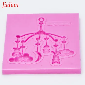 Jialian Детска силиконова форма шоколад скърпвам украса на торта, украса за премахване на форми на съдове за печене инструменти FT-089