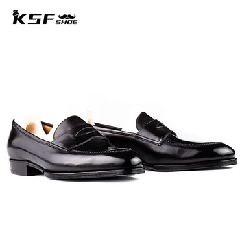 Мокасини за обувки KSF Бизнес мъжки обувки Класическа луксозна Дизайнерска мода офис обувки от естествена кожа Вечерна рокля Елегантни обувки за мъже