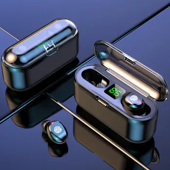 2020 Нова сензорна слушалки бинауральная с отделение за зареждане на мобилен телефон, слушалки спортни слушалки с цифров дисплей