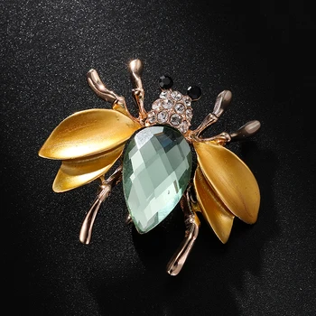 Красиви насекоми брошка на жени планински кристал пчела брошка дамски бижута подарък за сватба