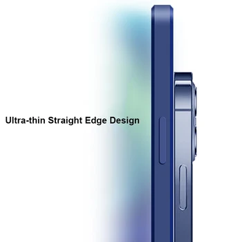 Луксозен Оригинален квадратен калъф за телефон от течен силикон за iPhone 13 12 11 Pro Max XS X XR 7 8 6 Plus SE2 2020 Тънък калъф с мека Капак