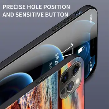 Летен Плажен калъф за телефон за iPhone 13 11 12 Pro XR 7 8 + X XS Max 6 6S Плюс 5 5S SE 2020 11Pro на Корпуса Черен калъф от TPU