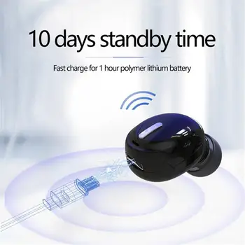 Мини Безжична Bluetooth-съвместими Слушалки 5,0 в Ухото Спорт с Микрофон Хендсфри Слушалки За Samsung, Huawei Всички Телефонни Слушалки