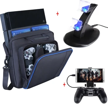 Аксесоари за PS4 Play Station 4 Джойстика, зарядно устройство, PS4 Скоба за телефон Обичайна Игрова конзола PS4 Чанта за съхранение на PlayStation 4