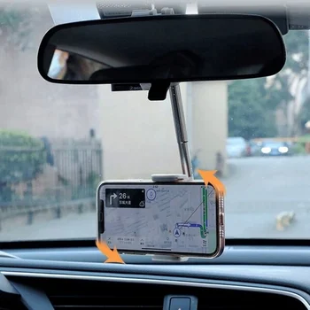 Колата Въртящи се на 360 Универсално Огледало за Обратно виждане В задната седалка за Монтиране на GPS за Кола за телефон, Аксесоари за интериора на Подвижните Поставки