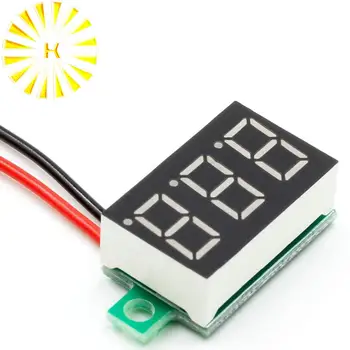 0,36-инчов Мини LED Цифров Волтметър Червен Зелен Син Панел Измерване на Напрежение dc 4~30 В Цифров Дисплей Регулиране на Волтметър