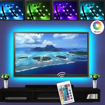 Led лента ,Управление на приложението Bluetooth, Подсветки за телевизори,5 На Лента USB Bluetooth RGB Лента Лампа За украса на фона на телевизора