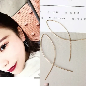 Корейски Южни Обеци, Модни бижута Прости Обеци-карамфил с кръст За жени Метални обеци за уши с вода Подарък Brincos