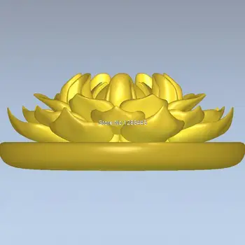 Резбовани фигурки лотос цвете легло колона издълбани релефи на 3d модел на релефа за ЦПУ или 3D-принтери в STL файл
