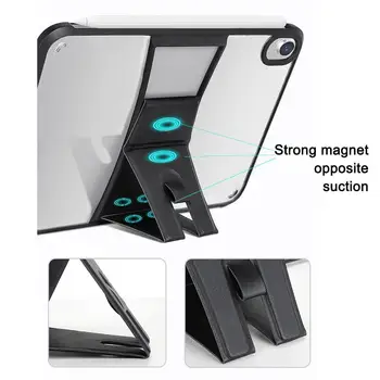Мек водоустойчив калъф TPU за iPad mini6 Прозрачен устойчив на удари защитен калъф с магнитна скоба поставка за таблет Бамперная обвивка
